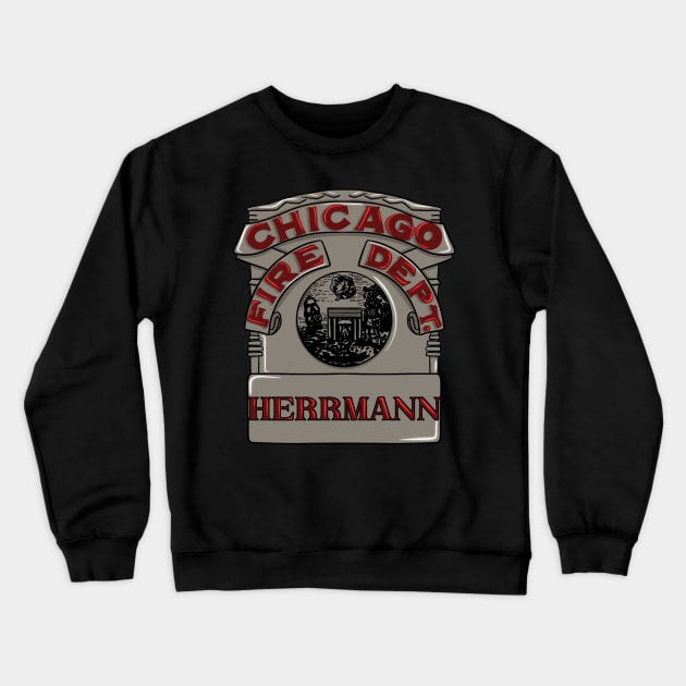 Christopher Herrmann | Chicago Fire Badge Crewneck Sweatshirt by icantdrawfaces